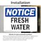 Signmission Fresh Water, 5 in W x Rectangle, Vinyl Decal OS-2PACK-NS-D-35-L-12924 - alternate 6